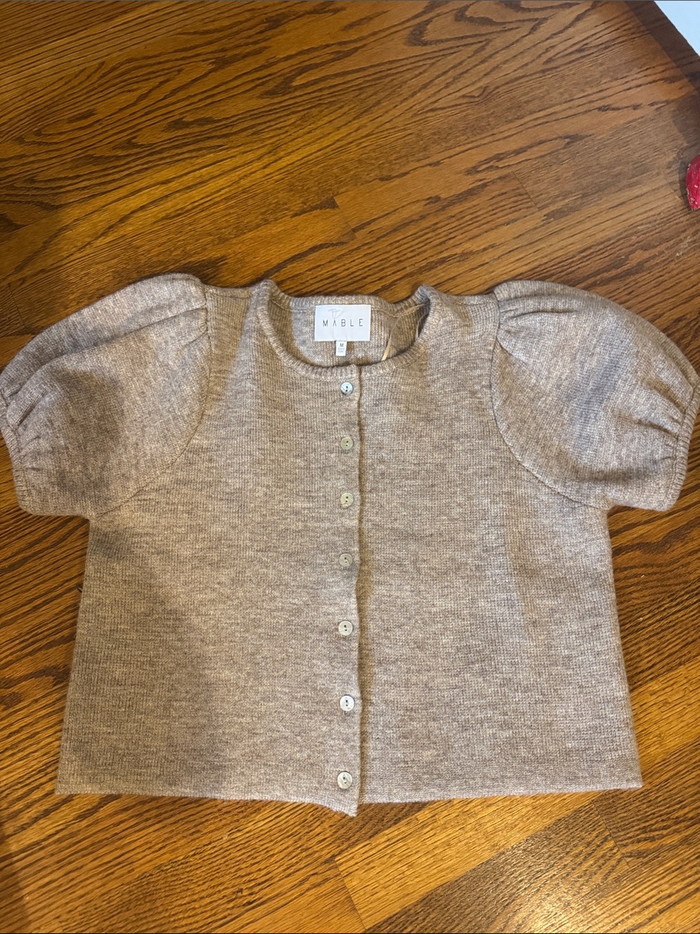 Women’s Mable Short-Sleeve Button Cardigan - Light Beige